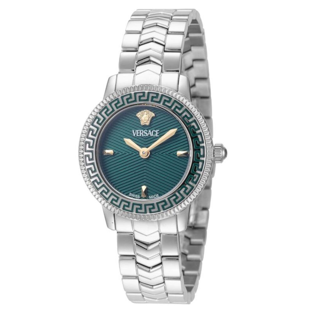 Versace Women's V-Icon Green Dial Watch - VEUCA0424
